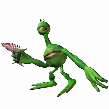 simsearch:400-04302816,k - 3D Render of an Toon Alien Stock Photo - Budget Royalty-Free & Subscription, Code: 400-04023013