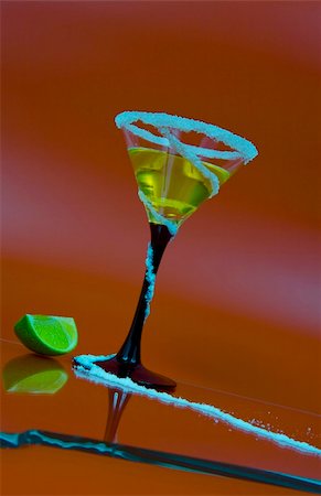 simsearch:400-03965729,k - View of nice colorful martini glass with some piece of lime Stock Photo - Budget Royalty-Free & Subscription, Code: 400-04023769
