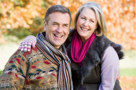 simsearch:400-04035087,k - Affectionate senior couple on autumn walk Stock Photo - Budget Royalty-Free & Subscription, Code: 400-04035129