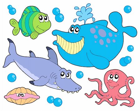 simsearch:400-04052109,k - Fish collection on white background - vector illustration. Stock Photo - Budget Royalty-Free & Subscription, Code: 400-04039415