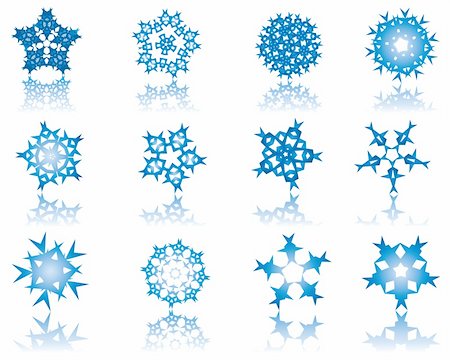 simsearch:400-04635890,k - Big collection of winter snowflakes for designer use Stock Photo - Budget Royalty-Free & Subscription, Code: 400-04044521