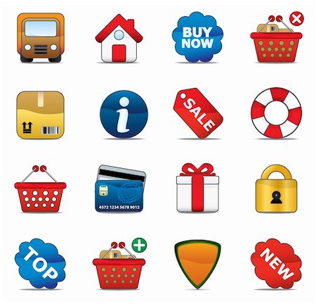 simsearch:400-04097382,k - Shopping Icon Set. Easy To Edit Vector Image. Stock Photo - Budget Royalty-Free & Subscription, Code: 400-04046793