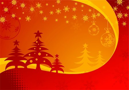 simsearch:400-05374105,k - Christmas background with tree and sphere, element for design, vector illustration Stock Photo - Budget Royalty-Free & Subscription, Code: 400-04047377