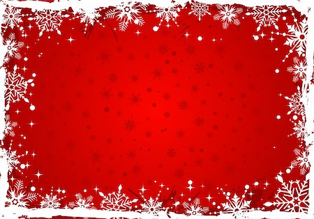 simsearch:400-05374105,k - Grunge Christmas frame with snowflakes, element for design, vector illustration Stock Photo - Budget Royalty-Free & Subscription, Code: 400-04047381