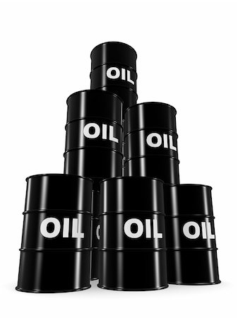 simsearch:400-05002911,k - 3d rendered illustration of some black oil barrels Stock Photo - Budget Royalty-Free & Subscription, Code: 400-04048451