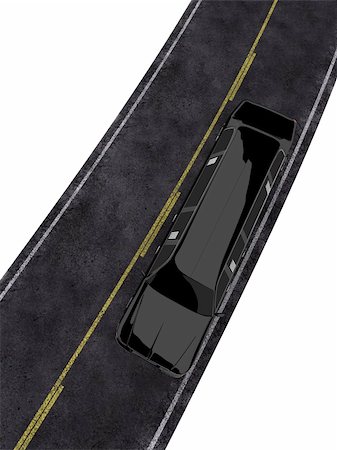 simsearch:400-05034481,k - 3d rendered illustration of a black limousine on a black street Stock Photo - Budget Royalty-Free & Subscription, Code: 400-04048535