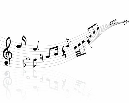 simsearch:400-04563238,k - Musical notes background with lines. Vector illustration. Stock Photo - Budget Royalty-Free & Subscription, Code: 400-04040674