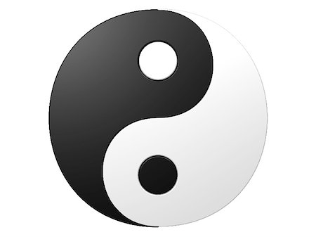 simsearch:400-04744928,k - An isolated black and white ying-yang symbol on white background Stock Photo - Budget Royalty-Free & Subscription, Code: 400-04042305