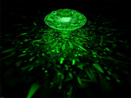 simsearch:700-00023167,k - A sparkling green brilliant cut diamond on dark background Stock Photo - Budget Royalty-Free & Subscription, Code: 400-04042355