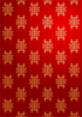 simsearch:400-05077687,k - Vector red and gold glamour wallpaper Stock Photo - Budget Royalty-Free & Subscription, Code: 400-04043251