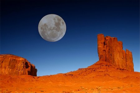 simsearch:862-08091453,k - Daytime Moon in Monument  Valley, Navajo Nation, Arizona USA Stock Photo - Budget Royalty-Free & Subscription, Code: 400-04043892