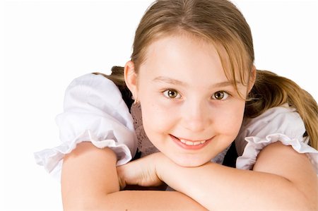 simsearch:400-07509444,k - A smiling blond girl with brown eyes Stock Photo - Budget Royalty-Free & Subscription, Code: 400-04054285