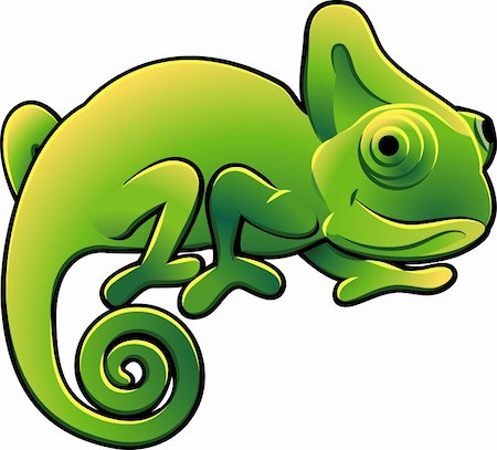 simsearch:400-04227154,k - A vector illustration of a cute chameleon lizard Stock Photo - Budget Royalty-Free & Subscription, Code: 400-04057515