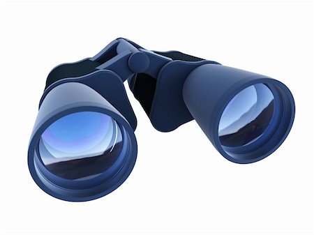 3d rendering binoculars isolated on white Stock Photo - Budget Royalty-Free & Subscription, Code: 400-04057819
