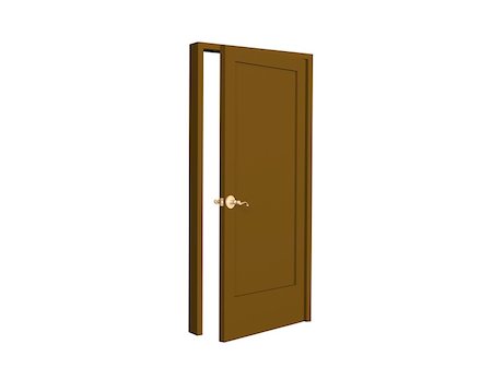 simsearch:400-04617631,k - 3D open brown doors with gold  handle Stock Photo - Budget Royalty-Free & Subscription, Code: 400-04058898