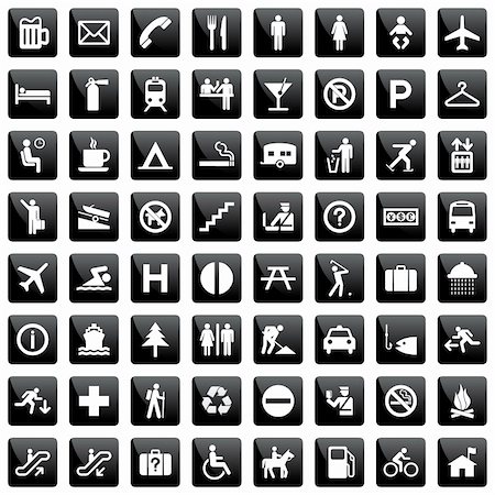 simsearch:400-03968548,k - pictogram set (travel and vacation related) Stock Photo - Budget Royalty-Free & Subscription, Code: 400-04052398