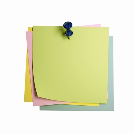 simsearch:400-05040053,k - fine image 3d of classic postit isolated on white Stock Photo - Budget Royalty-Free & Subscription, Code: 400-04052669