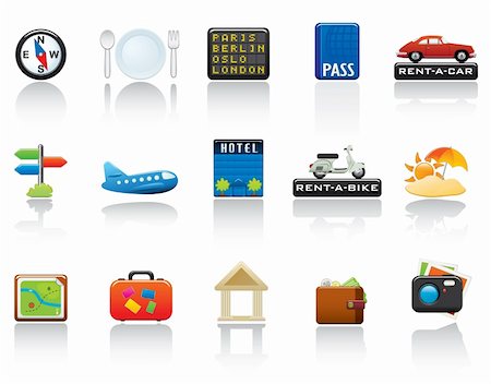 simsearch:400-07114343,k - Travel Icon Set. Easy To Edit Vector Image. Stock Photo - Budget Royalty-Free & Subscription, Code: 400-04052662