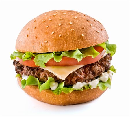 simsearch:400-06090558,k - cheeseburger isolated on white Stock Photo - Budget Royalty-Free & Subscription, Code: 400-04053722