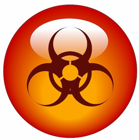 simsearch:400-04340735,k - red biohazard logo on red button or icon Stock Photo - Budget Royalty-Free & Subscription, Code: 400-04064408