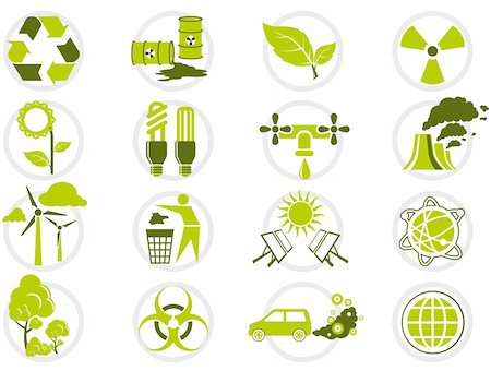 simsearch:400-05877514,k - Energy saving and environmental protection icon set Stock Photo - Budget Royalty-Free & Subscription, Code: 400-04064461