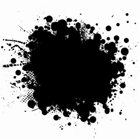 simsearch:400-04594310,k - Ink splat in black with half tone pattern Photographie de stock - Aubaine LD & Abonnement, Code: 400-04064473