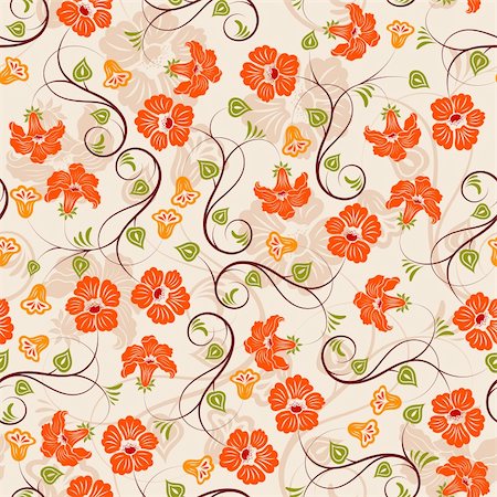 simsearch:400-05686210,k - Flower seamless pattern, element for design, vector illustration Stock Photo - Budget Royalty-Free & Subscription, Code: 400-04064791