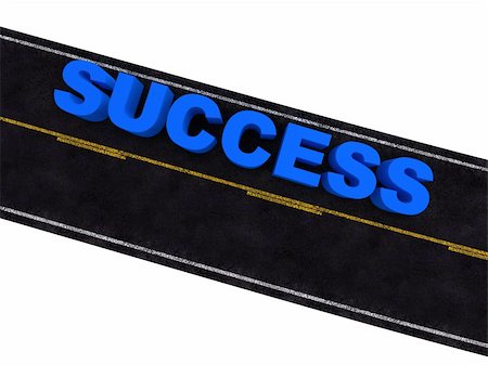 simsearch:400-04016023,k - 3d rendered illustration of a black street with the word success Stock Photo - Budget Royalty-Free & Subscription, Code: 400-04065642