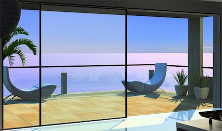 simsearch:400-07820254,k - modern open interior (3D rendering) Stock Photo - Budget Royalty-Free & Subscription, Code: 400-04067255