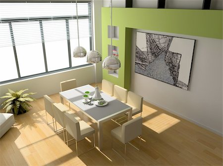 simsearch:400-05722094,k - modern interior design (privat apartment 3d rendering) Stock Photo - Budget Royalty-Free & Subscription, Code: 400-04060281