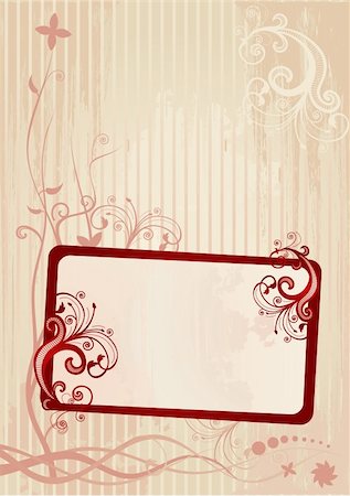 simsearch:400-05077687,k - Vector illustration of an abstract floral frame Stock Photo - Budget Royalty-Free & Subscription, Code: 400-04060818