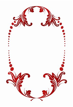 simsearch:400-05077687,k - Vector illustration of red abstract floral frame Stock Photo - Budget Royalty-Free & Subscription, Code: 400-04060822