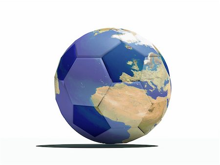 simsearch:400-04833689,k - football close-up ball with earth texture(3Dimage) Stock Photo - Budget Royalty-Free & Subscription, Code: 400-04061338