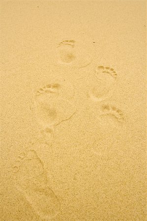 footsteps in the sand on the beach Stock Photo - Budget Royalty-Free & Subscription, Code: 400-04061477