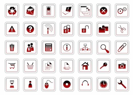 simsearch:400-03938572,k - web icon set - vector illustration Stock Photo - Budget Royalty-Free & Subscription, Code: 400-04061594