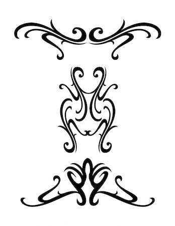 simsearch:400-04885743,k - Vector tribal ornamental design elements - tatto Stock Photo - Budget Royalty-Free & Subscription, Code: 400-04061593