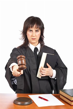 simsearch:700-00028739,k - Angry female judge pointing at you in a courtroom. Eyes on focus and blurred gavel Stock Photo - Budget Royalty-Free & Subscription, Code: 400-04062346