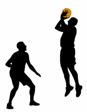 simsearch:400-04264730,k - Two basketball players. EPS file available. Foto de stock - Super Valor sin royalties y Suscripción, Código: 400-04063914
