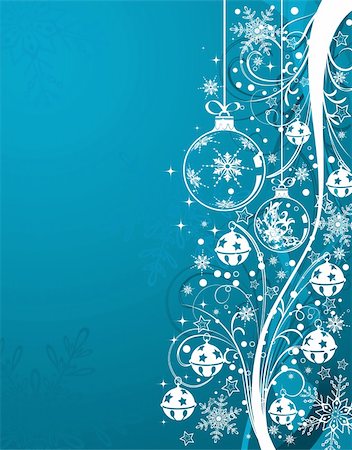 simsearch:400-05374105,k - Christmas background with sphere, bell and wave pattern, element for design, vector illustration Stock Photo - Budget Royalty-Free & Subscription, Code: 400-04074339
