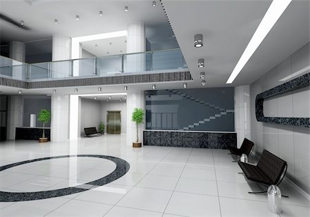 simsearch:400-04333419,k - modern business hall design interior (3D rendering) Stock Photo - Budget Royalty-Free & Subscription, Code: 400-04076761