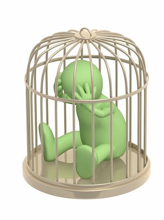 simsearch:400-04902701,k - 3d puppet, worth in a golden cage Stock Photo - Budget Royalty-Free & Subscription, Code: 400-04076890