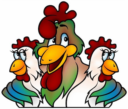 simsearch:400-04116240,k - Rooster champion - cartoon illustration as vector Stock Photo - Budget Royalty-Free & Subscription, Code: 400-04077827