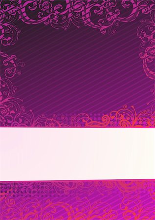 simsearch:400-05077687,k - Vector illustration of purple floral background with copy-space Stock Photo - Budget Royalty-Free & Subscription, Code: 400-04077846