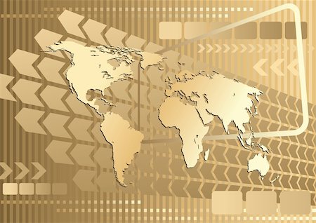 Large gold world map on an abstract background, conceptual business illustration. The base map is from Central Intelligence Agency Web site. Stock Photo - Budget Royalty-Free & Subscription, Code: 400-04077896