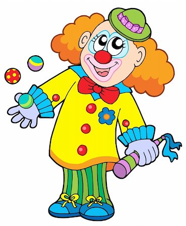 simsearch:400-04236834,k - Smiling cartoon clown - vector illustration. Stock Photo - Budget Royalty-Free & Subscription, Code: 400-04079079