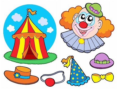 simsearch:400-04236834,k - Circus clown collection - vector illustration. Stock Photo - Budget Royalty-Free & Subscription, Code: 400-04079072