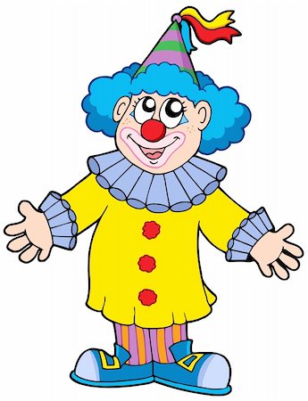 simsearch:400-04236834,k - Smiling clown - vector illustration. Stock Photo - Budget Royalty-Free & Subscription, Code: 400-04079080