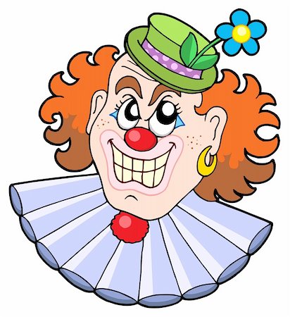 evil eye drawing - Evil clowns head - vector illustration. Stock Photo - Budget Royalty-Free & Subscription, Code: 400-04079844