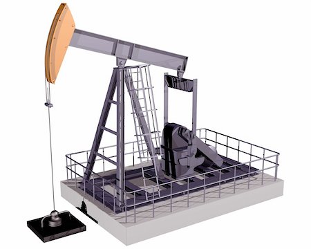 Isolated illustration of an oil rig Stock Photo - Budget Royalty-Free & Subscription, Code: 400-04071386