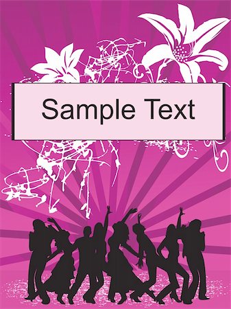 simsearch:400-04676325,k - floral background and dancing people, wallpaper Photographie de stock - Aubaine LD & Abonnement, Code: 400-04072429